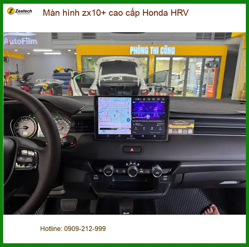 Chị Thảo lắp màn hình zx10+ cao cấp Honda HRV tại Quận 2 để nâng tầm không gian xe ảnh thực tế 2