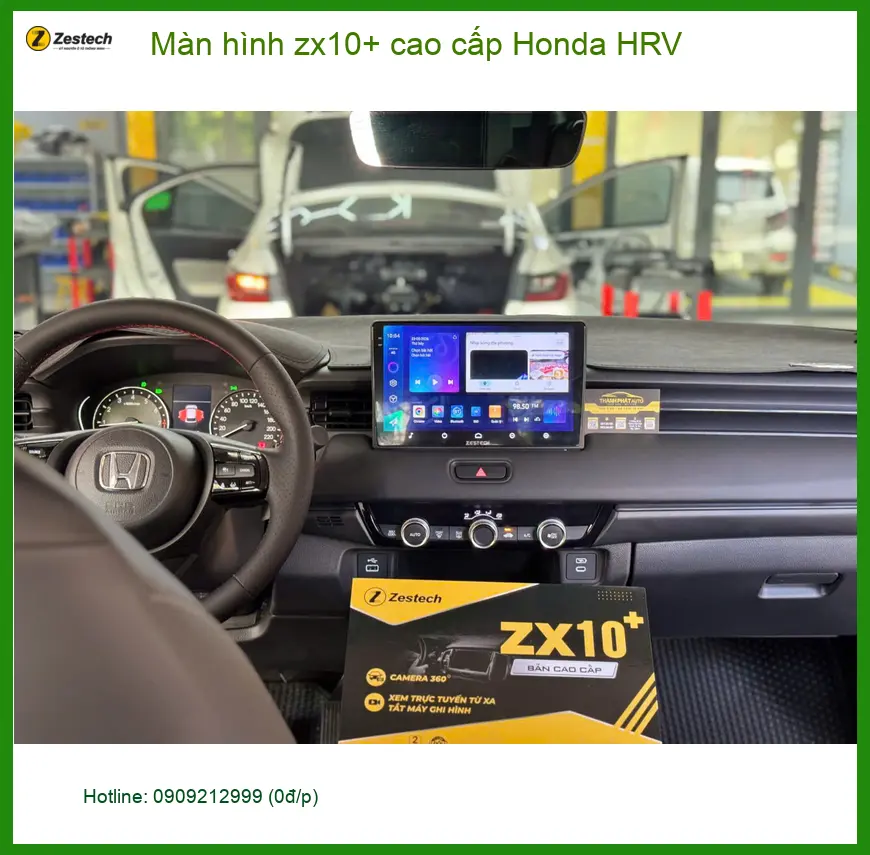Chị Thảo lắp màn hình zx10+ cao cấp Honda HRV tại Quận 2 để nâng tầm không gian xe ảnh thực tế 3