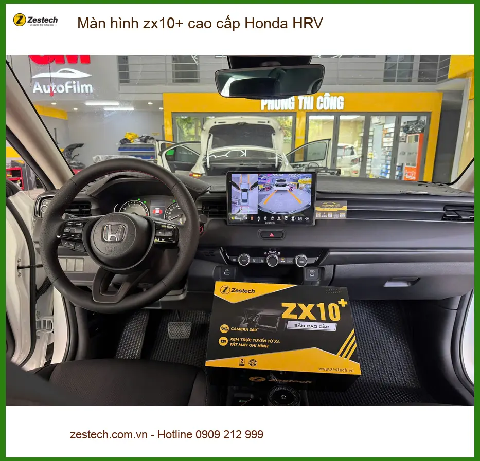 Chị Thảo lắp màn hình zx10+ cao cấp Honda HRV tại Quận 2 để nâng tầm không gian xe ảnh thực tế 4
