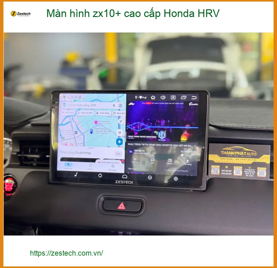 Anh Tùng lắp Màn hình zx10+ cao cấp Honda HRV Quận Tân Bình nâng tầm giải trí ảnh thực tế 2