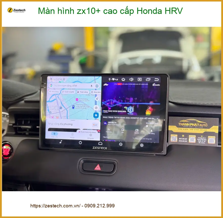 Anh Minh lắp màn hình zx10+ cao cấp Honda HRV Cần Giờ, trải nghiệm giải trí