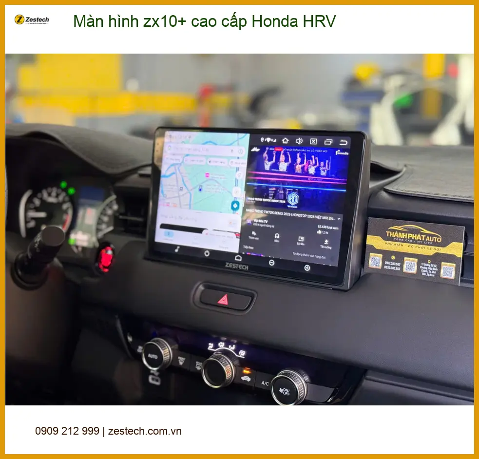 Anh Minh lắp màn hình zx10+ cao cấp Honda HRV Cần Giờ, trải nghiệm giải trí ảnh thực tế 4