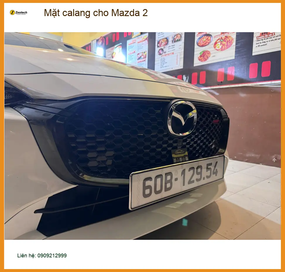 Chị Thảo Mazda 2 lắp mặt calang mới tại Quận Phú Nhuận để làm mới diện mạo xe ảnh thực tế 4
