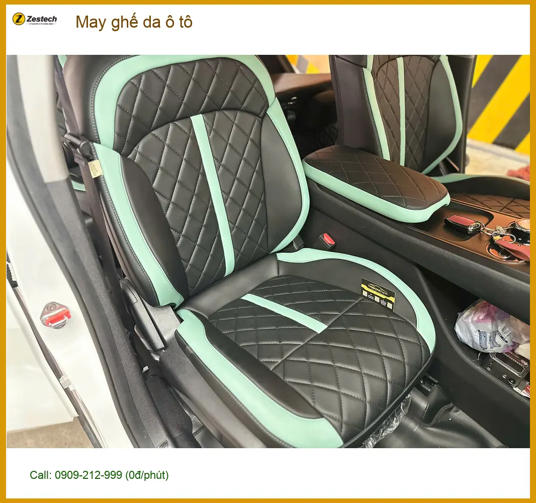Chị Thanh may ghế da ô tô Hyundai Elantra tại Quận Thủ Đức để nội thất xe sang hơn ảnh thực tế 2