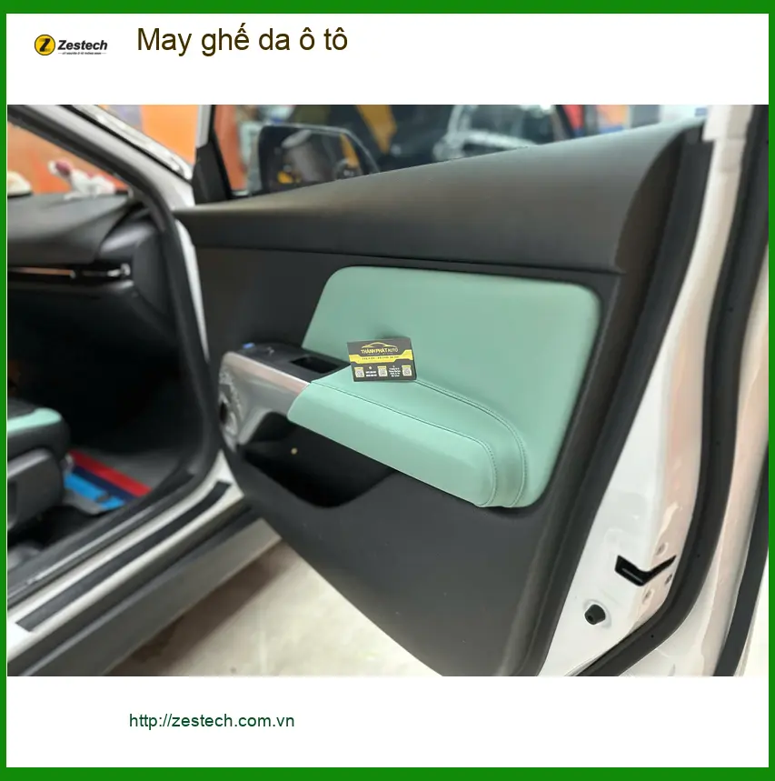 Chị Thảo may ghế da ô tô Hyundai Accent tại Quận Nhà Bè cho nội thất xe mới mẻ ảnh thực tế 4