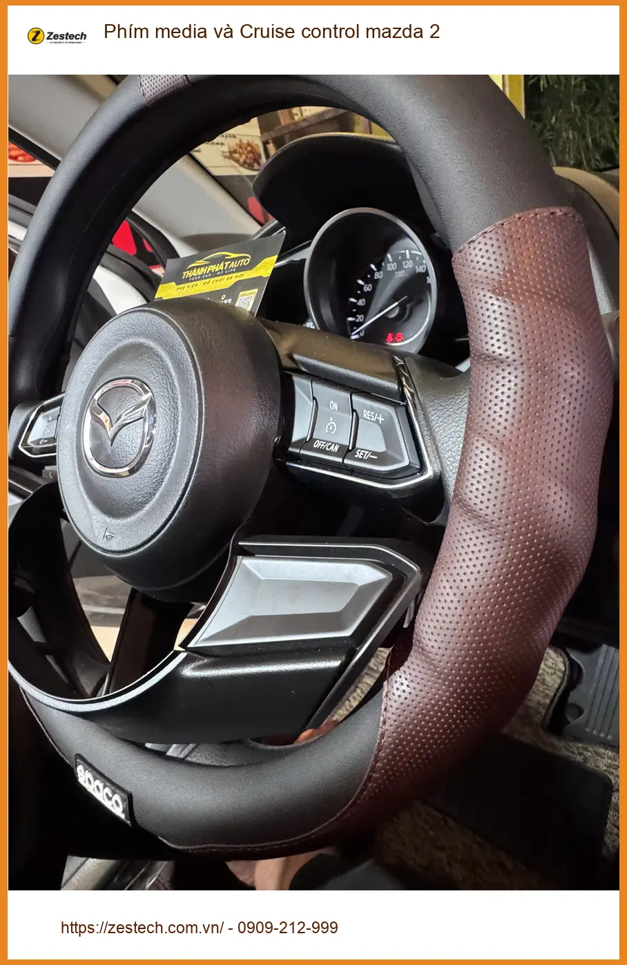 Anh Nhật lắp Phím media và Cruise control Mazda 2 ở Quận 2 tiện lợi