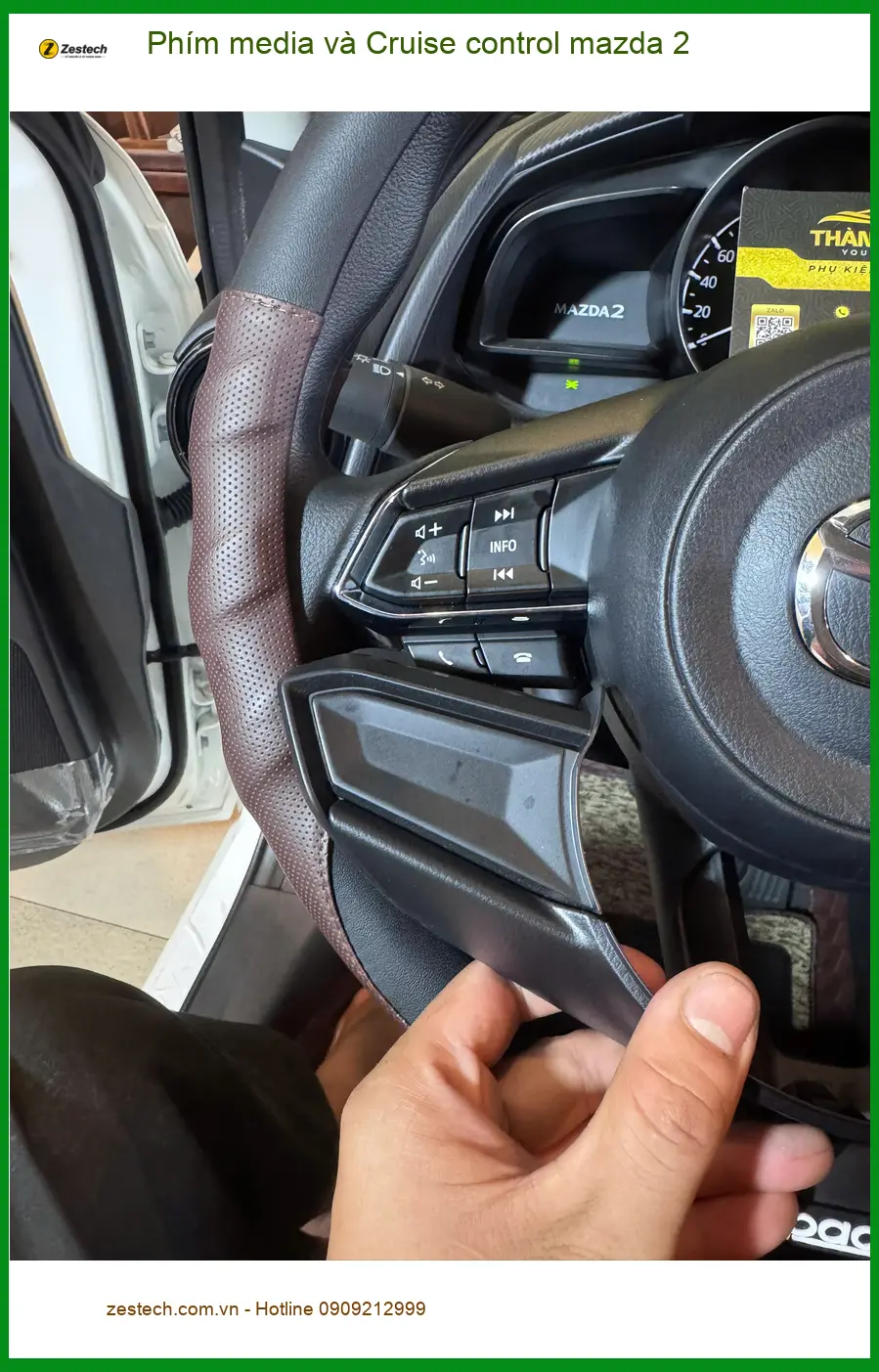 Anh Bách lắp Phím media và Cruise control Mazda 2 Quận 6 lái xe tiện nghi hơn ảnh thực tế 2