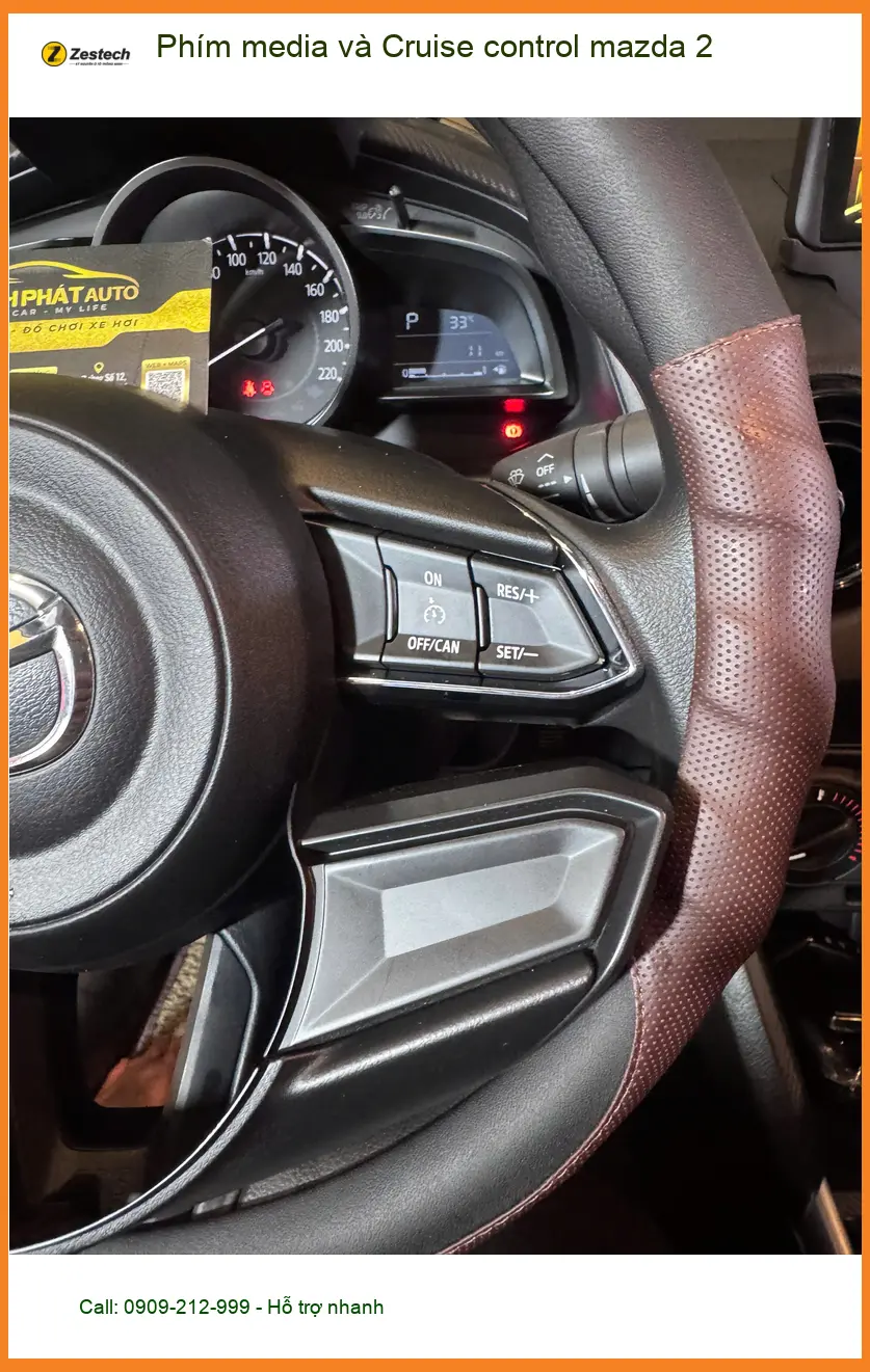 Anh Nhật lắp Phím media và Cruise control Mazda 2 ở Quận 2 tiện lợi ảnh thực tế 3