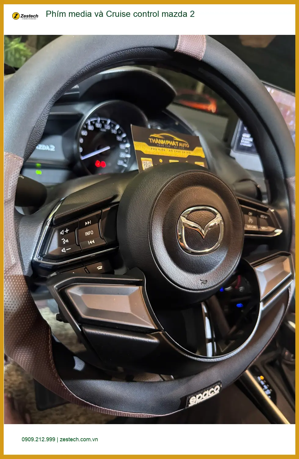 Anh Nhật lắp Phím media và Cruise control Mazda 2 ở Quận 2 tiện lợi ảnh thực tế 4