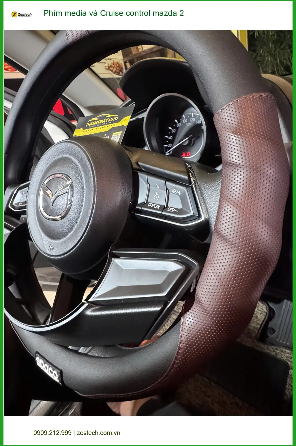 Anh Bách lắp Phím media và Cruise control Mazda 2 Quận 6 lái xe tiện nghi hơn ảnh thực tế 4