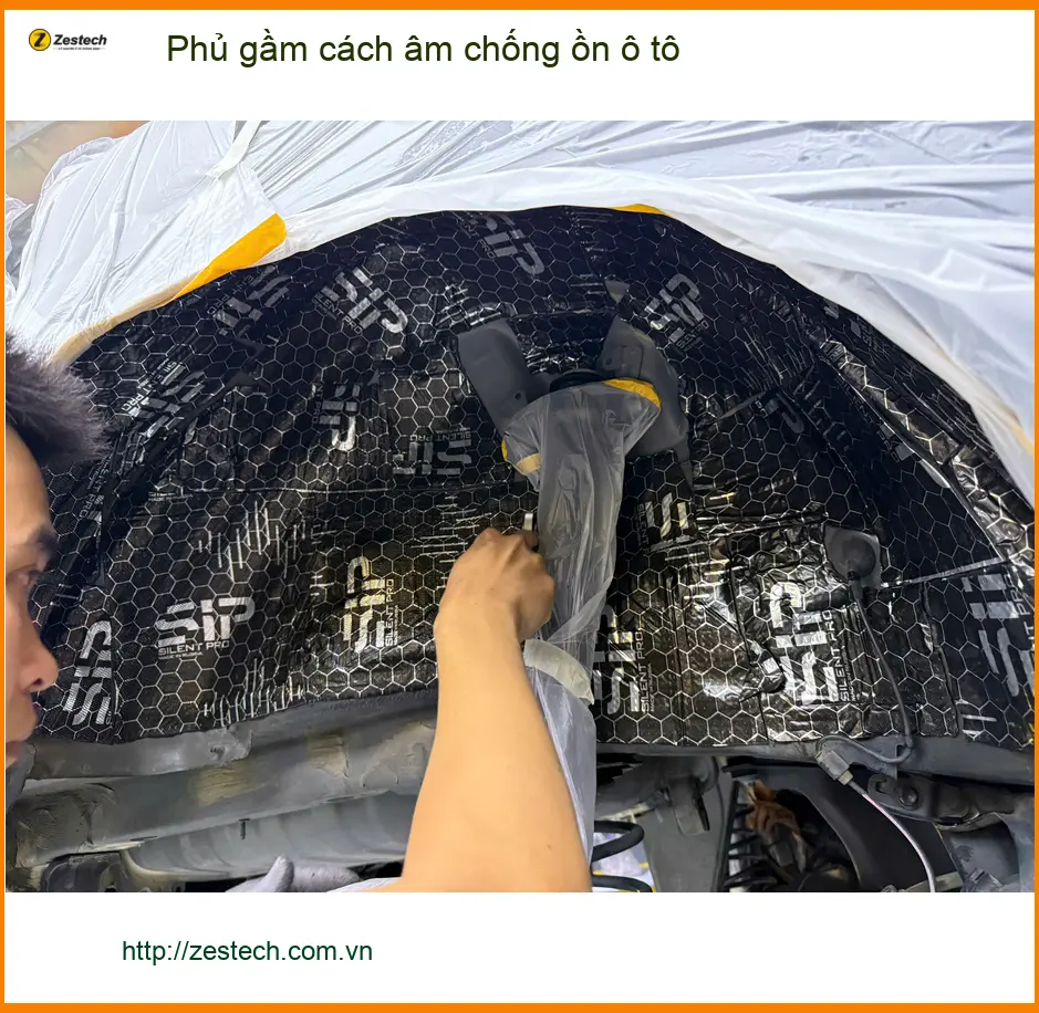 Anh Khang phủ gầm cách âm chống ồn ô tô Hyundai Creta tại Hóc Môn ảnh thực tế 2
