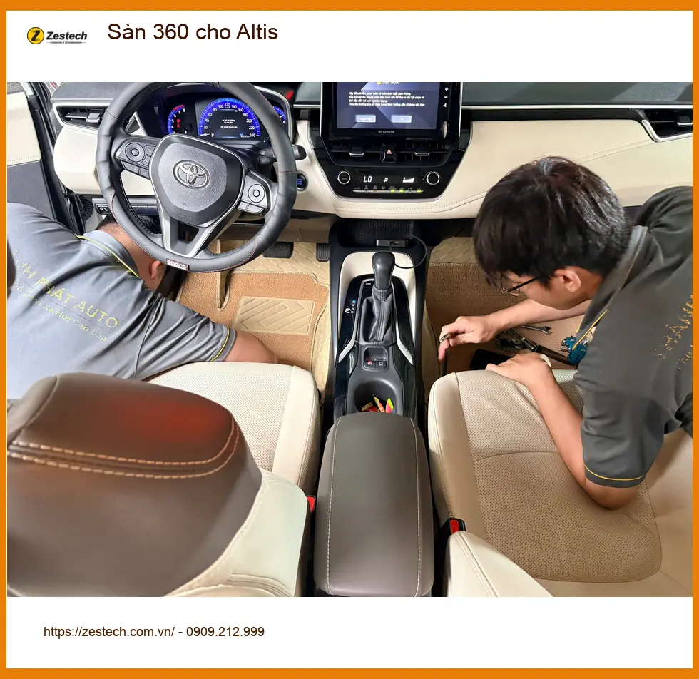 Chú Phước lắp Sàn 360 cho Altis tại Quận 1 để lái xe an toàn trong phố ảnh thực tế 3