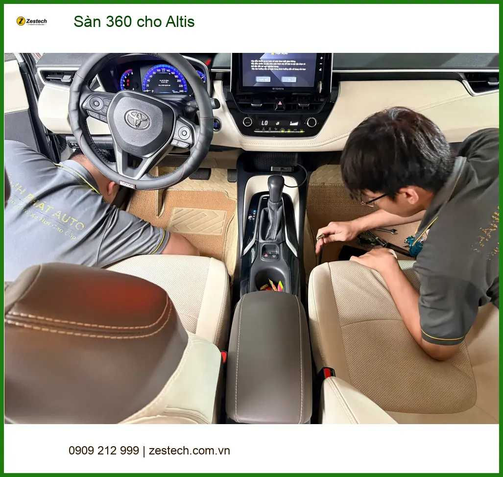 Anh Khang lắp Sàn 360 cho Toyota Altis tại Quận 10 để nội thất luôn sạch đẹp ảnh thực tế 2
