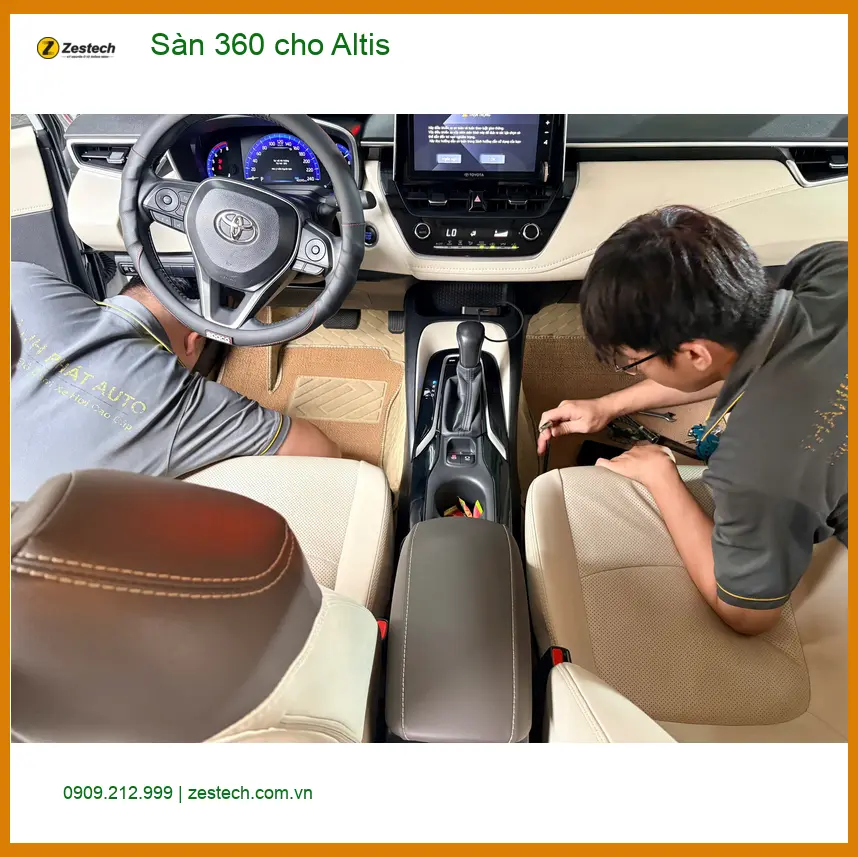 Chị Ngọc Anh lót Sàn 360 cho Toyota Altis tại Quận 9 cho xe luôn sạch đẹp ảnh thực tế 2