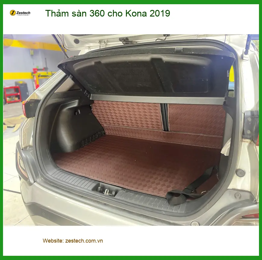 Anh Kiệt lắp Thảm sàn 360 cho Kona 2019 ở Bình Tân, bảo vệ sàn xe hiệu quả
