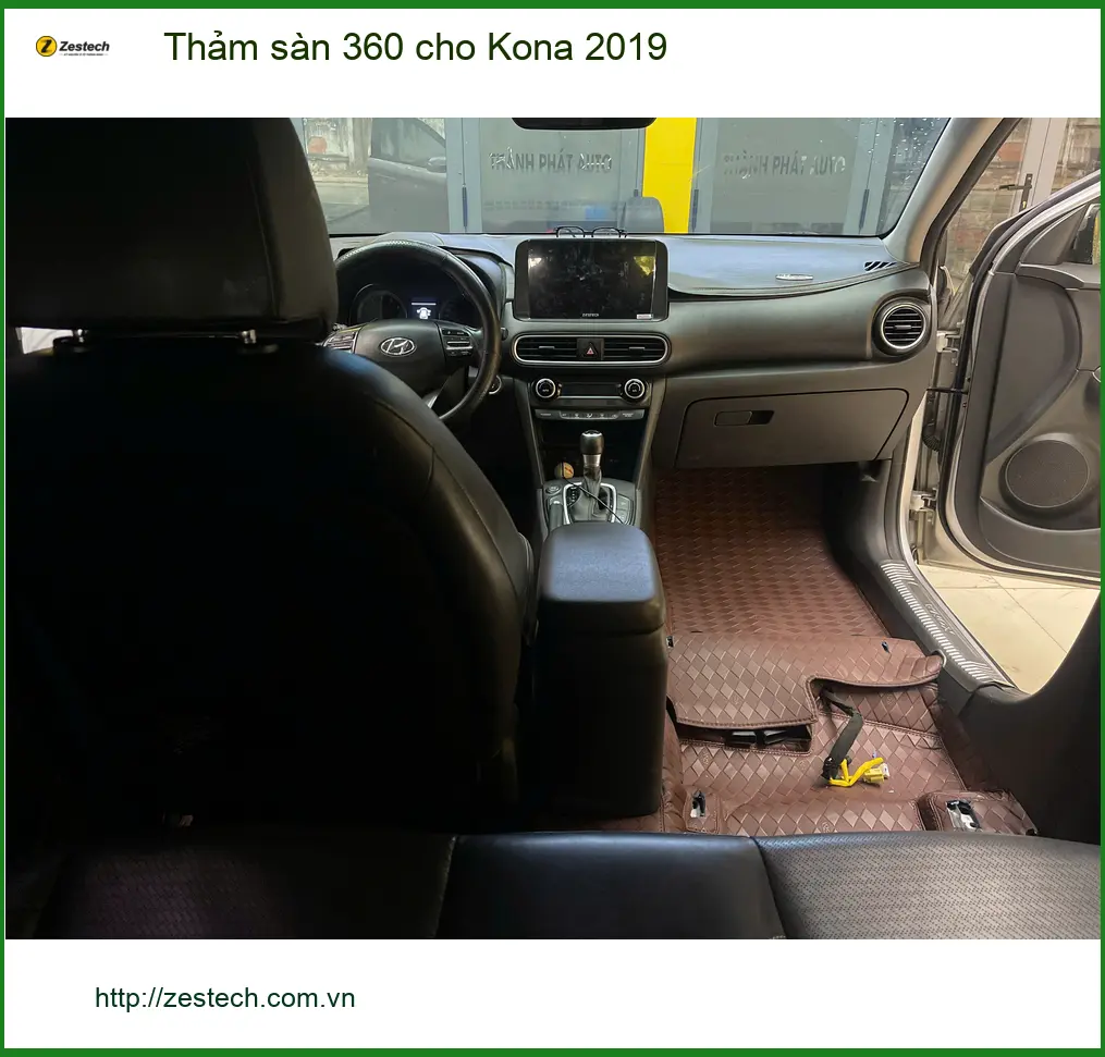 Anh Kiệt lắp Thảm sàn 360 cho Kona 2019 ở Bình Tân, bảo vệ sàn xe hiệu quả ảnh thực tế 4