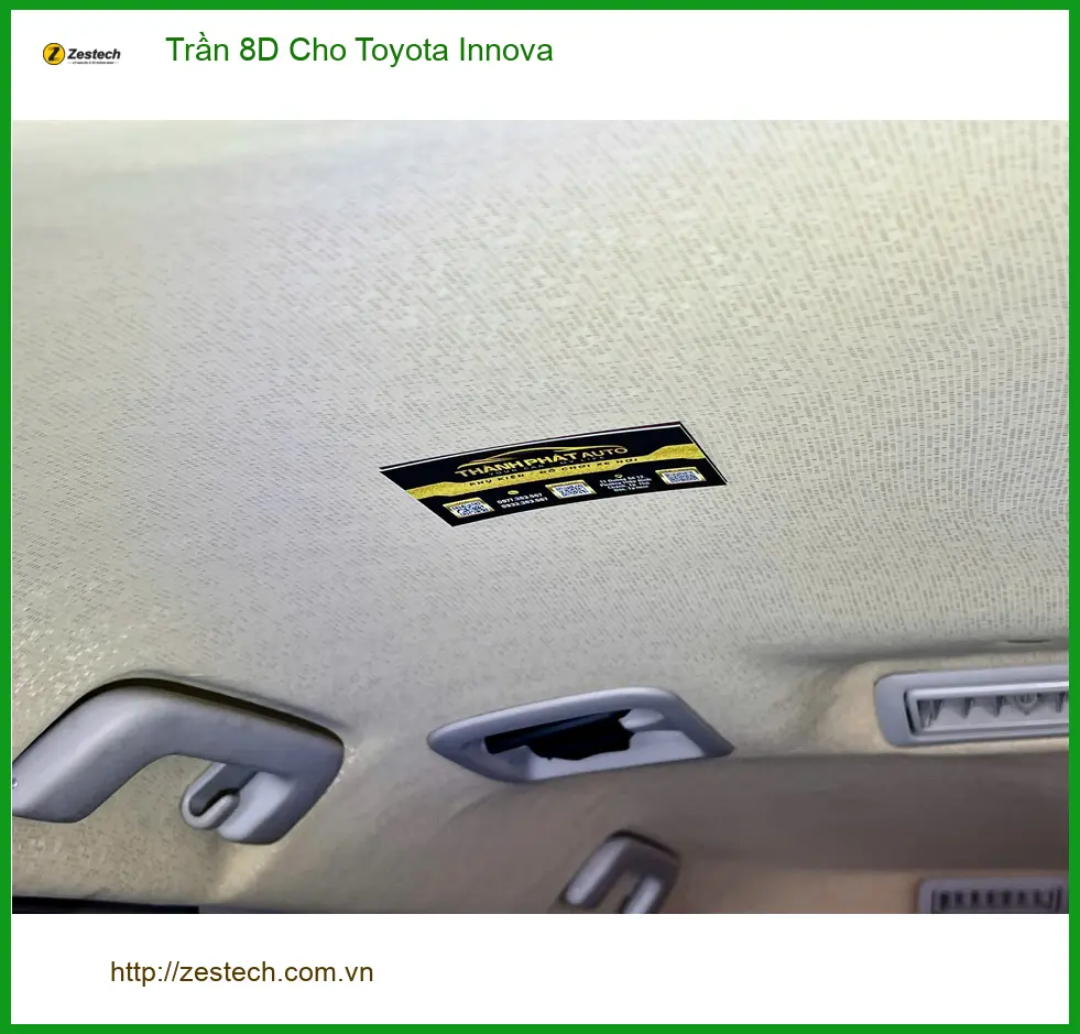 Anh Lộc bọc Trần 8D cho Toyota Innova tại Quận 12 để không gian xe thêm đẳng cấp ảnh thực tế 2