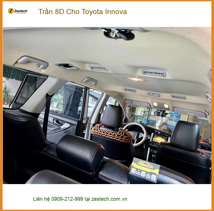 Anh Tùng lắp Trần 8D cho Toyota Innova tại Quận 9 để nội thất sang trọng hơn ảnh thực tế 3