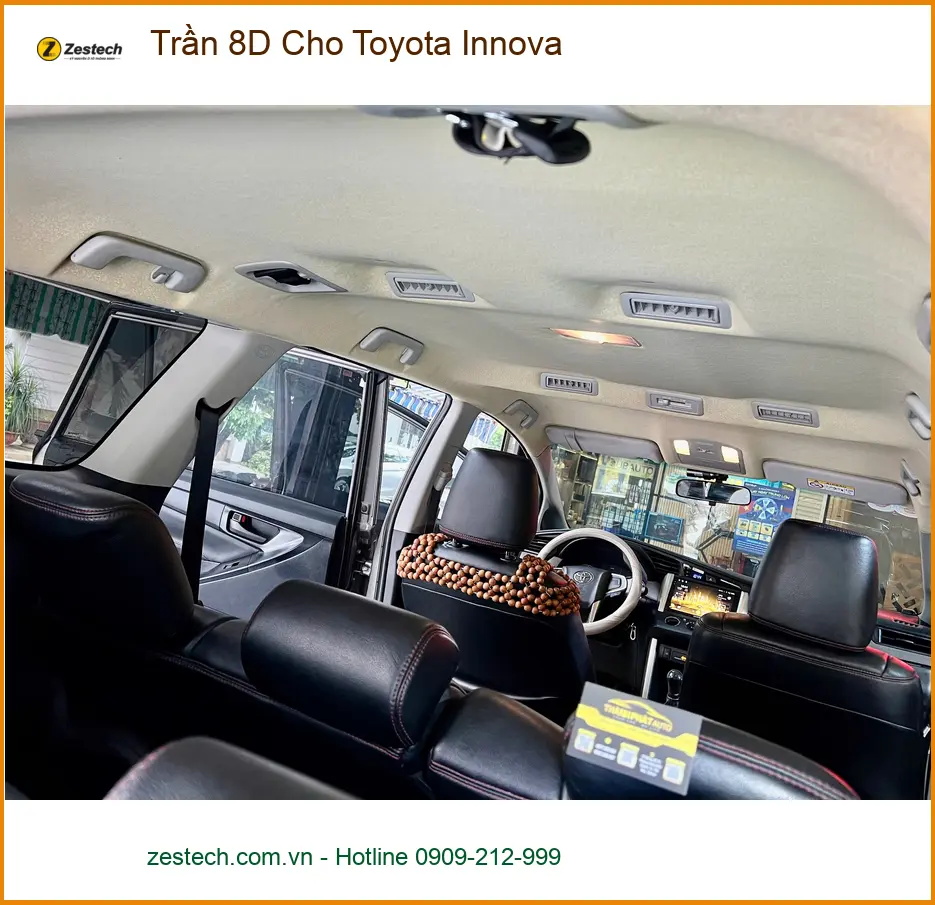 Cô Giang bọc Trần 8D Toyota Innova ở Quận 6 muốn nội thất xe luôn sạch đẹp