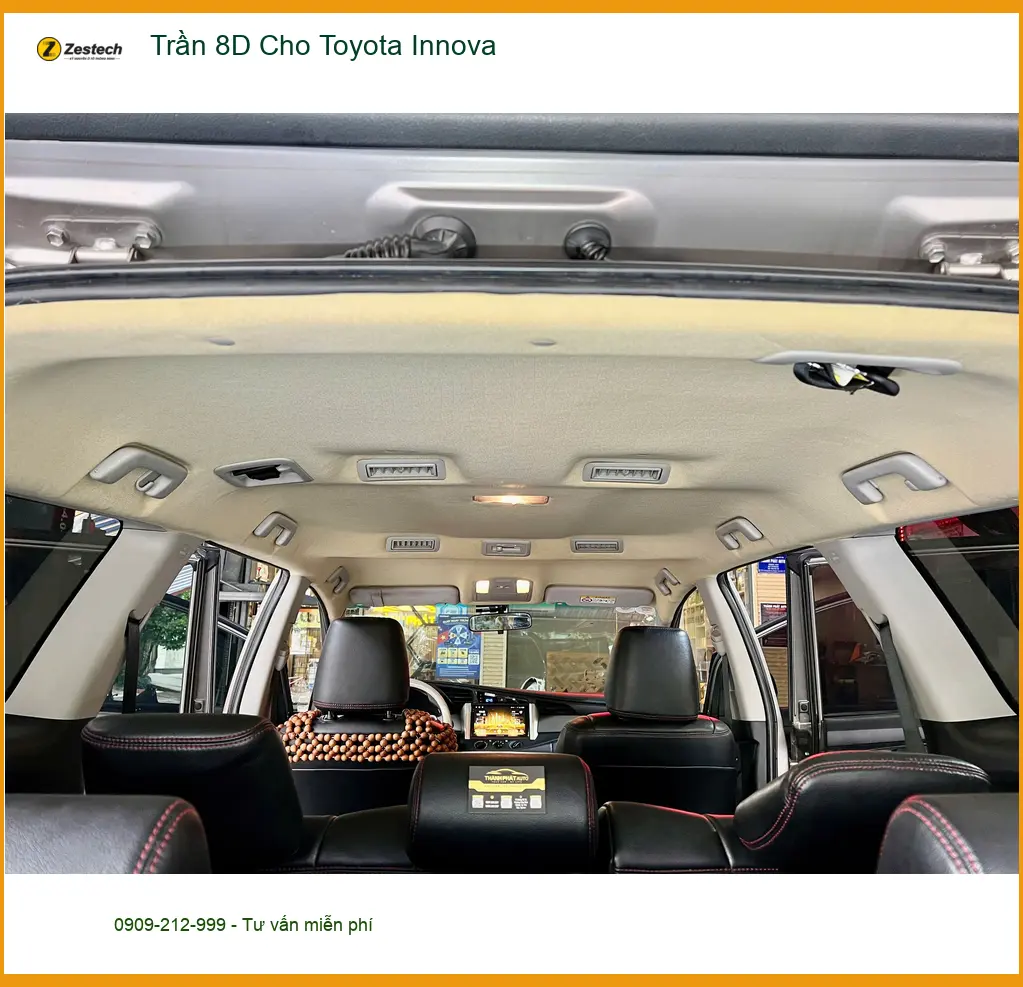 Cô Giang bọc Trần 8D Toyota Innova ở Quận 6 muốn nội thất xe luôn sạch đẹp ảnh thực tế 2