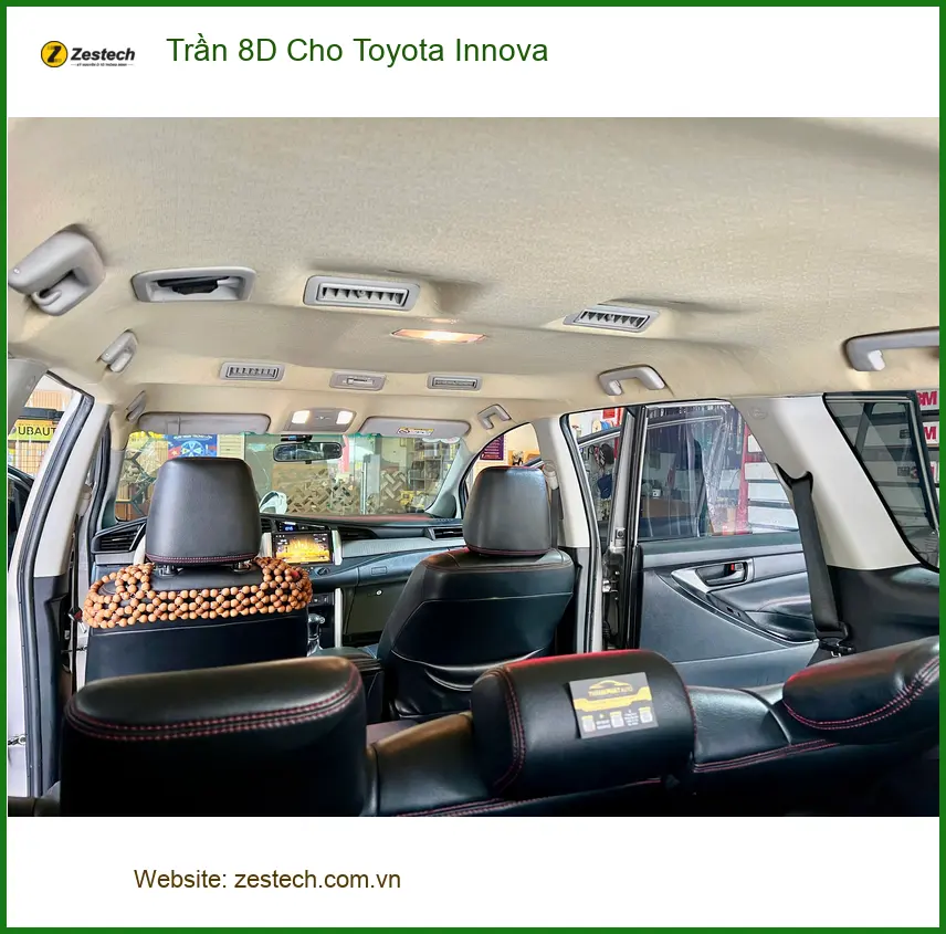 Cô Giang bọc Trần 8D Toyota Innova ở Quận 6 muốn nội thất xe luôn sạch đẹp ảnh thực tế 3