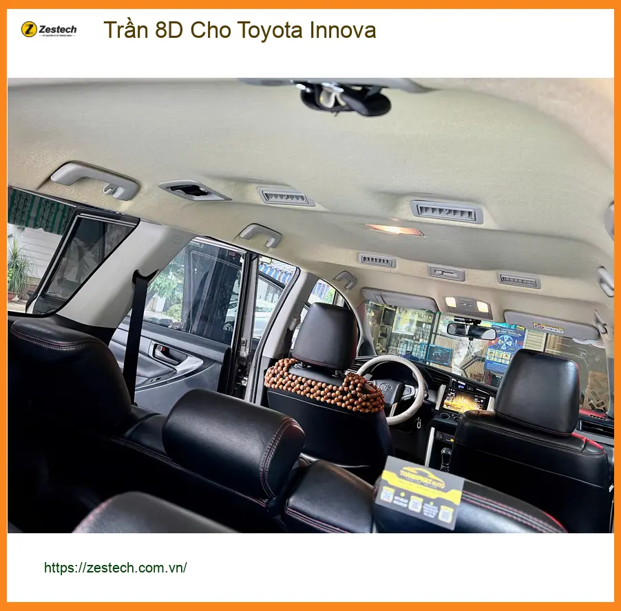 Anh Khải lắp Trần 8D cho Toyota Innova tại Quận 1, giúp xe thêm sang trọng và cách âm hiệu quả. ảnh thực tế 2