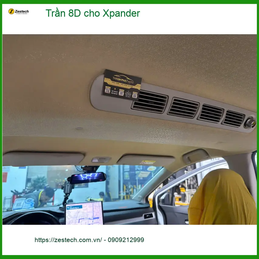 Chị Thảo lắp Trần 8D cho Xpander tại Quận 12 để nâng tầm không gian nội thất