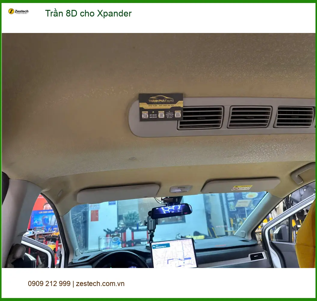 Chị Thảo lắp Trần 8D cho Xpander tại Quận 12 để nâng tầm không gian nội thất ảnh thực tế 2