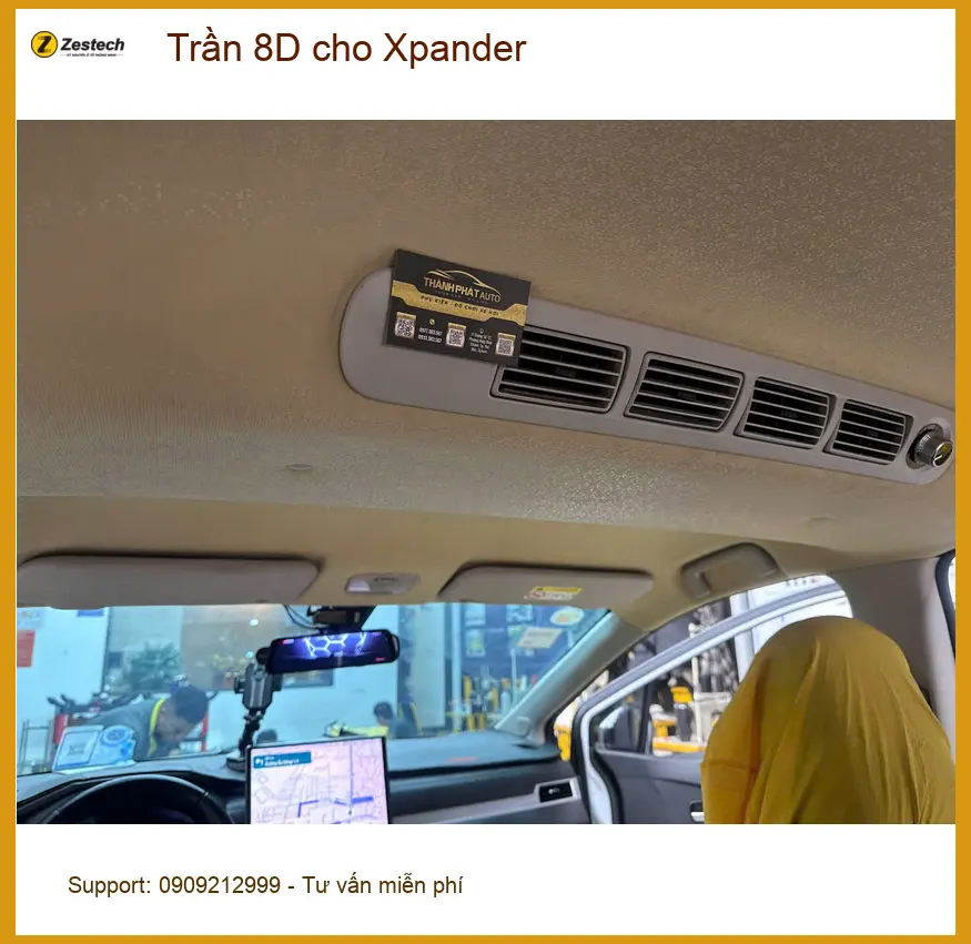 Anh Bách bọc Trần 8D cho Xpander tại Gò Vấp để nâng tầm nội thất ảnh thực tế 4