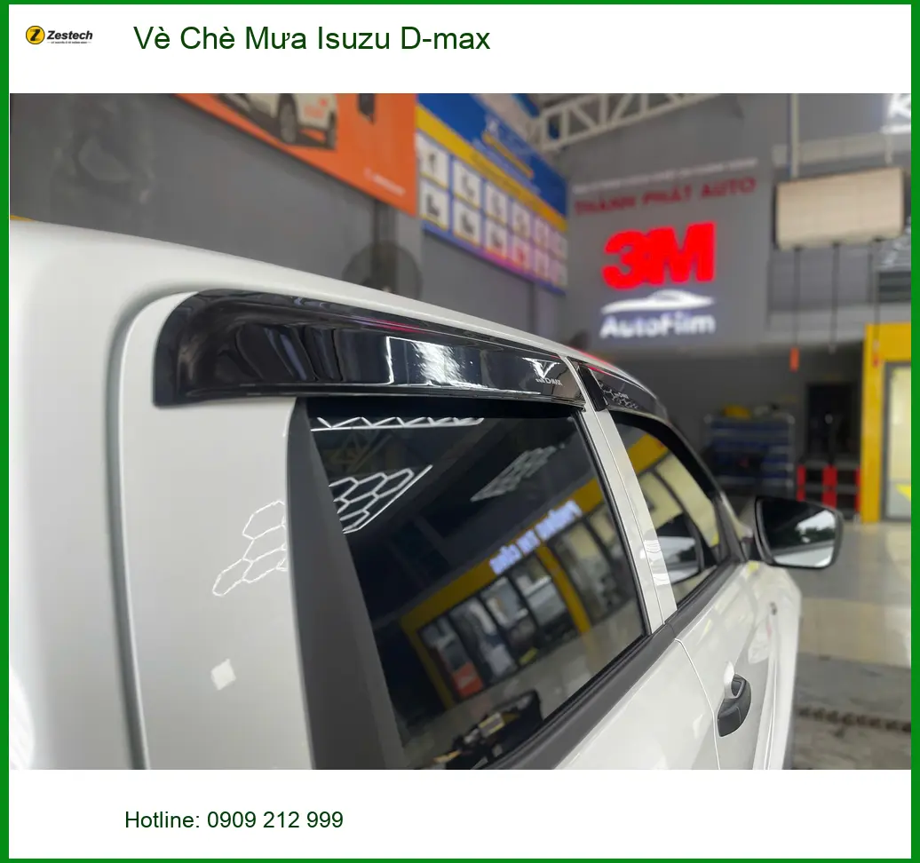 Anh Minh lắp Vè Che Mưa Isuzu D-max Quận Bình Thạnh chống hắt nước