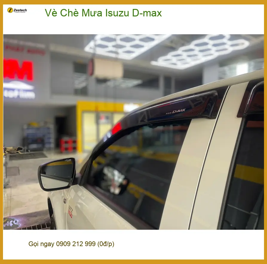 Địa chỉ lắp vè che mưa Isuzu D-max giá tốt cho Anh Trường tại Hóc Môn ảnh thực tế 2