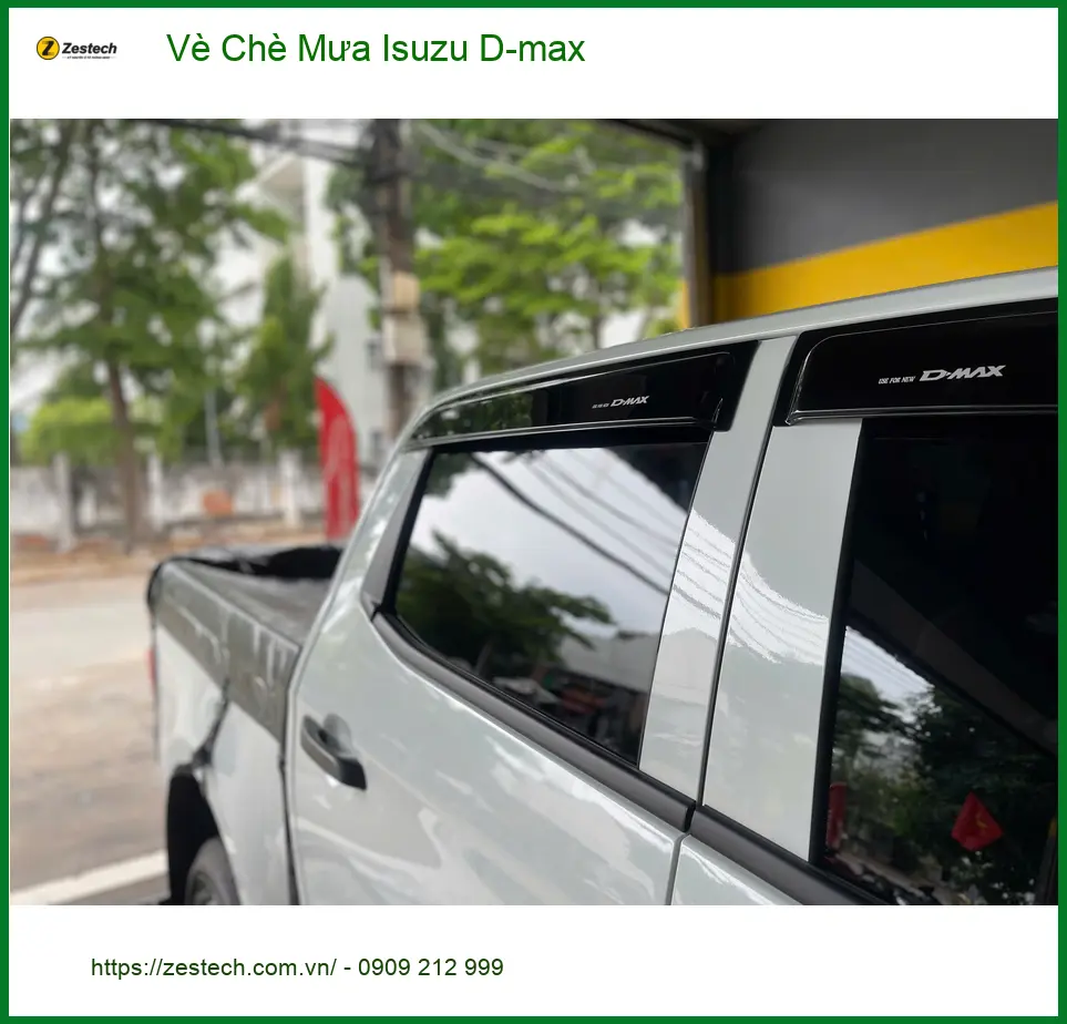 Bác Cường Lắp Vè Che Mưa Isuzu D-max Tại Cần Giờ Tránh Nước Tạt Hiệu Quả