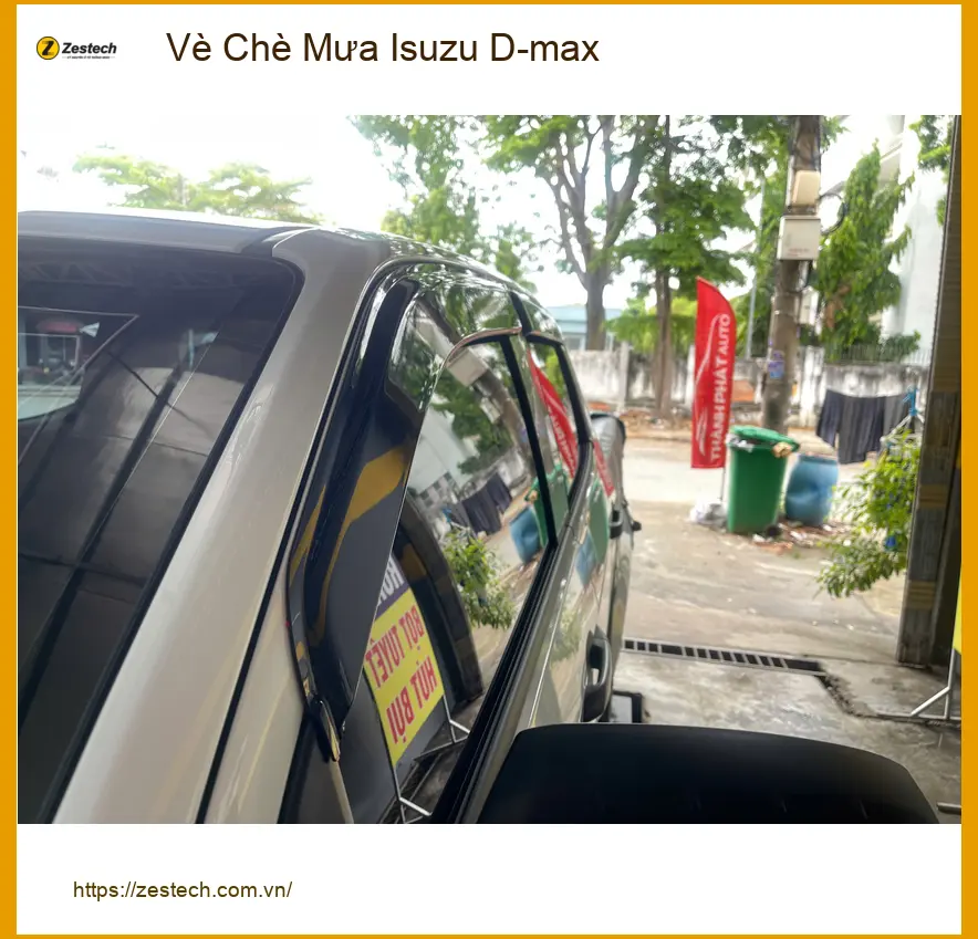 Bác Cường Lắp Vè Che Mưa Isuzu D-max Tại Cần Giờ Tránh Nước Tạt Hiệu Quả ảnh thực tế 3
