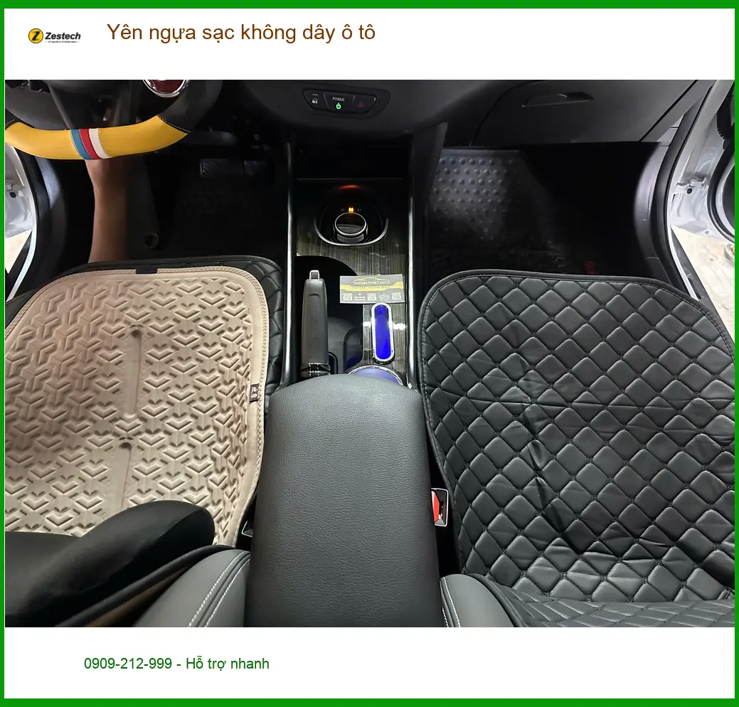 Chị Thảo lắp yên ngựa sạc không dây ô tô cho Hyundai Accent Quận Bình Tân