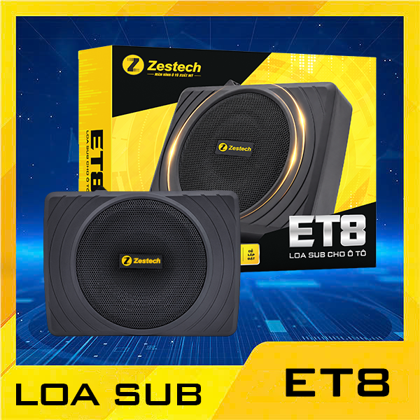 Loa Sub ET8 Zestech – Sub Gầm Ghế Bass Mạnh Cho Ô Tô