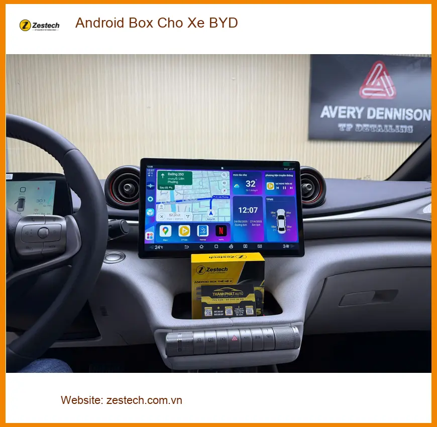 Chị Thảo lắp Android Box cho xe BYD để nâng cấp tính năng giải trí tại Quận Nhà Bè