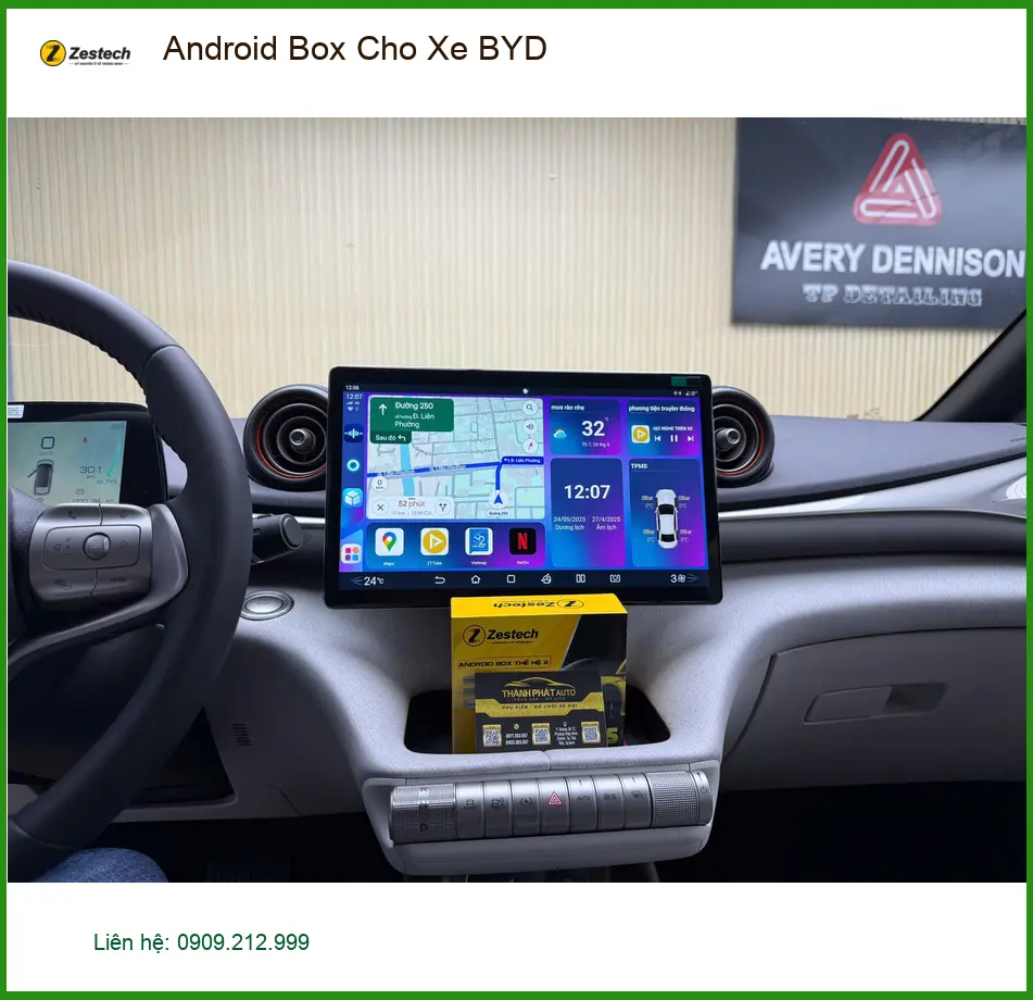 Chú Minh lắp Android Box cho xe BYD tại Củ Chi để có giải trí, dẫn đường tiện lợi ảnh thực tế 5