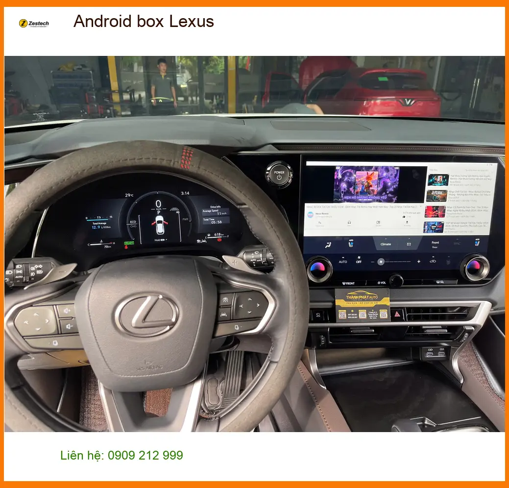 Chị Thảo lắp Android box Lexus RX 350 tại Quận Thủ Đức để nâng cấp giải trí trên xe ảnh thực tế 2