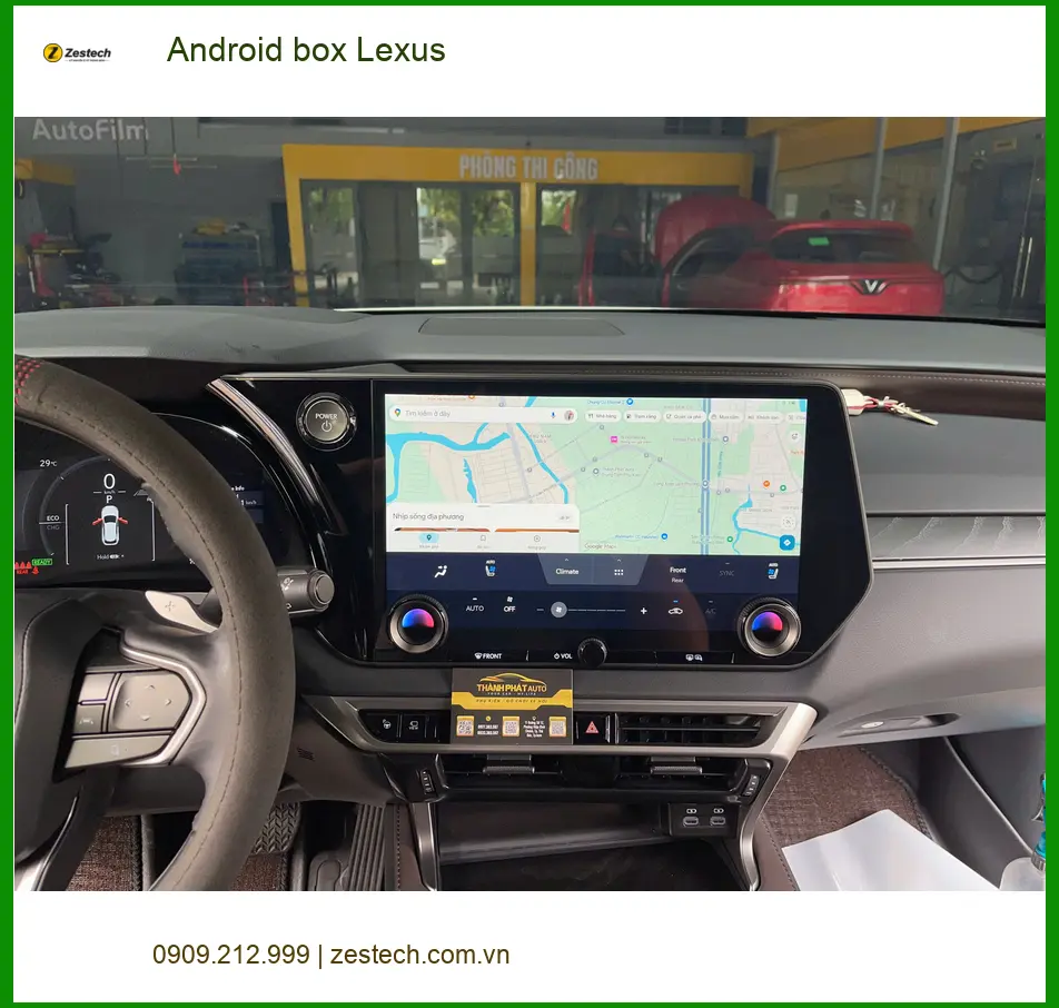 Chị Thảo lắp Android box Lexus RX 350 tại Quận Thủ Đức để nâng cấp giải trí trên xe ảnh thực tế 3