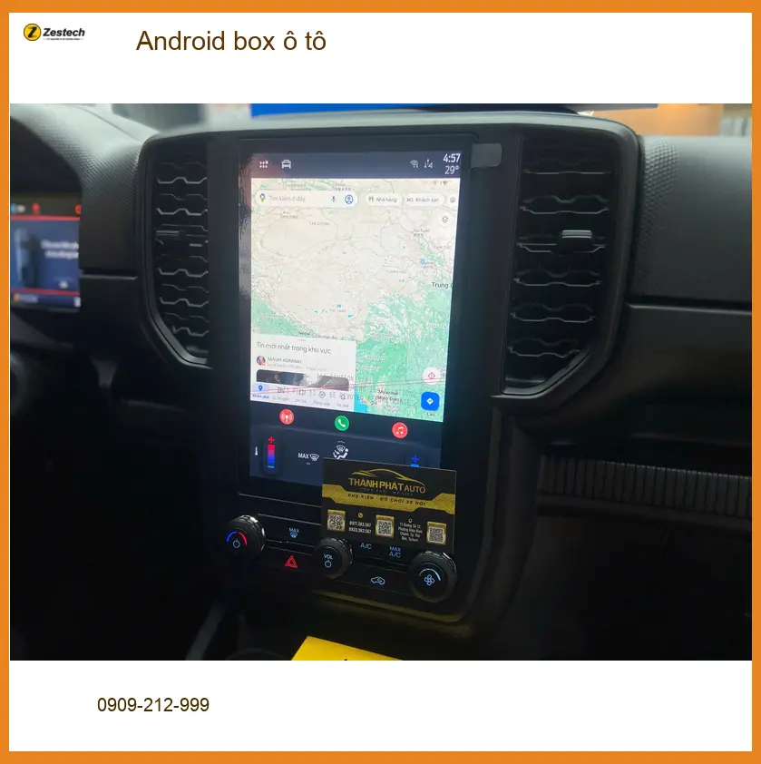 Chị Lan Anh lắp Android box ô tô cho Kia Carnival tại Quận 1 để có Google Maps tiện lợi ảnh thực tế 2