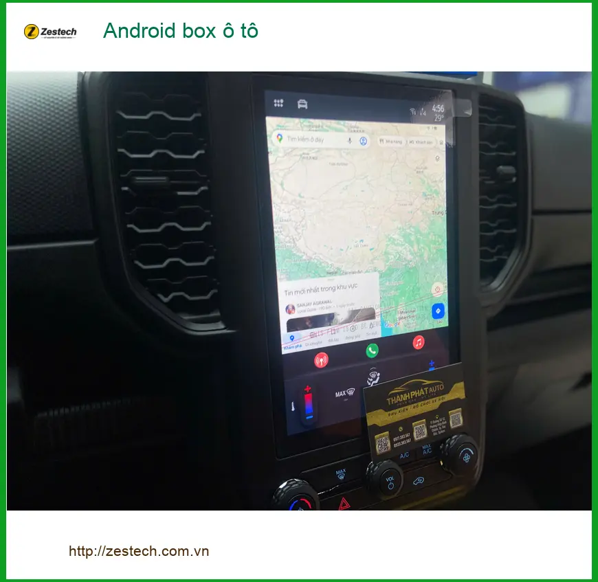 Anh Khang lắp Android box ô tô cho Hyundai Elantra ở Phú Nhuận ảnh thực tế 2