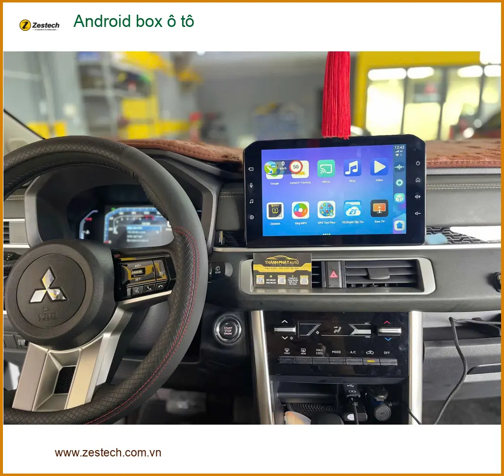 Cô Hoa lắp Android box ô tô Hyundai Santa Fe Quận Tân Phú ảnh thực tế 2