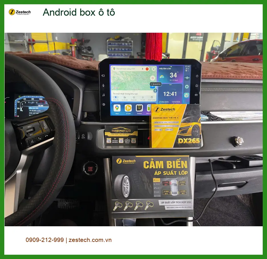 Anh Phong lắp Android box ô tô Honda CRV tại Quận 6 để giải trí khi chờ đón con ảnh thực tế 2