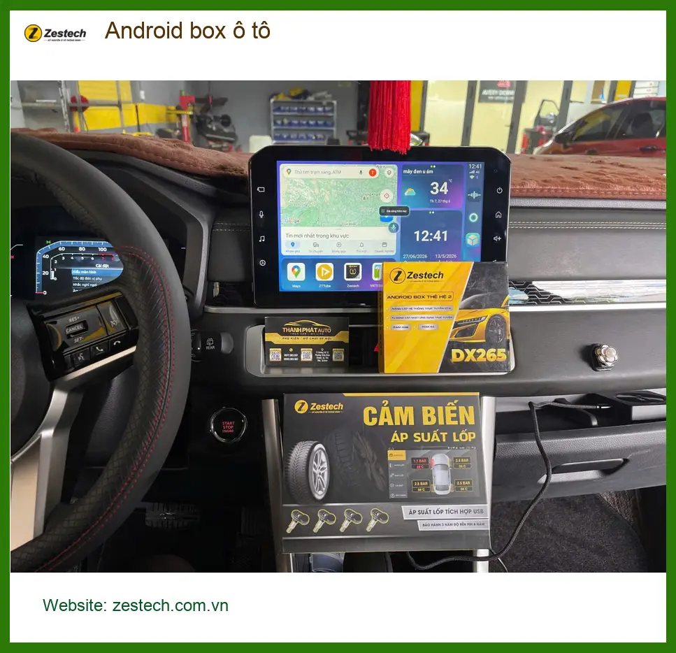 Bác Cường lắp Android Box cho Toyota Fortuner tại Quận Tân Bình để nâng cao trải nghiệm giải trí ảnh thực tế 3