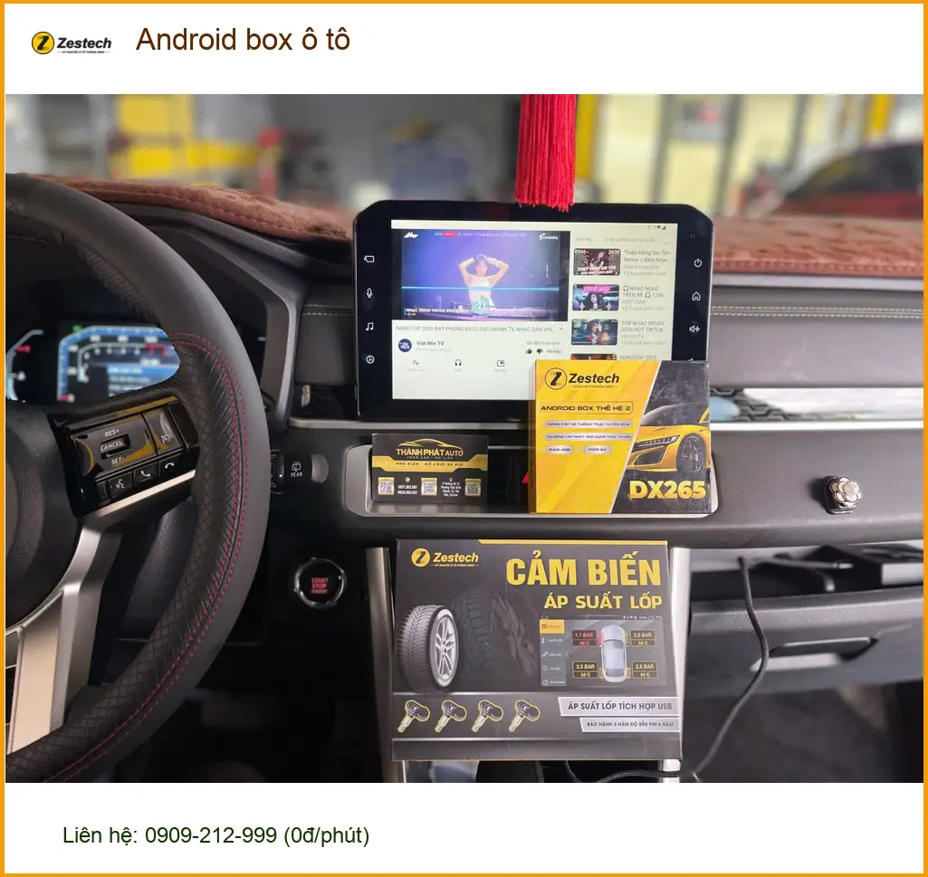 Bác Cường lắp Android Box cho Toyota Fortuner tại Quận Tân Bình để nâng cao trải nghiệm giải trí ảnh thực tế 5