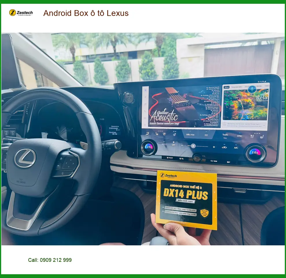 Anh Phong lắp Android Box ô tô cho Lexus ES300h tại Gò Vấp nâng cấp tiện ích ảnh thực tế 3