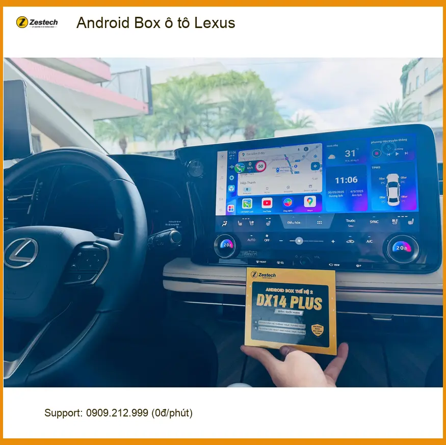 Anh Phong lắp Android Box ô tô cho Lexus ES300h tại Gò Vấp nâng cấp tiện ích ảnh thực tế 4