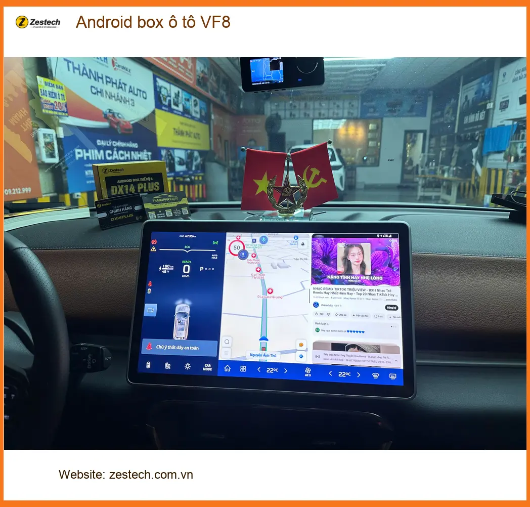Anh Tùng lắp Android Box ô tô cho VF8 tại Quận Thủ Đức để nâng tầm giải trí trên xe