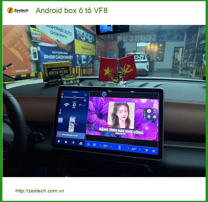 Anh Tùng lắp Android Box ô tô cho VF8 tại Quận Thủ Đức để nâng tầm giải trí trên xe ảnh thực tế 2