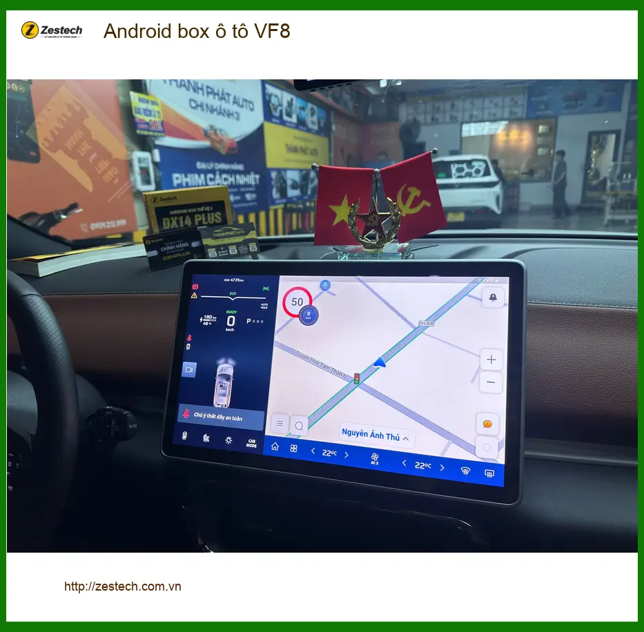 Anh Tùng lắp Android Box ô tô cho VF8 tại Quận Thủ Đức để nâng tầm giải trí trên xe ảnh thực tế 3